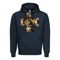 Navy Leopard Bucking Bronco Zipper Hoodie - Bettercallsaul