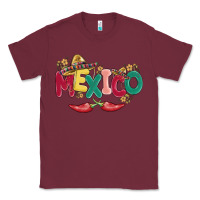 Burgundy mexico Classic Tee - MaliasSmallBusiness