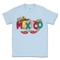 Dusty Blue mexico Classic Tee - MaliasSmallBusiness