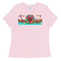 Bubblegum Pink nurse sunflower libbey glass Ladies Tee - HRA Design Shop