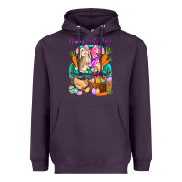 Plum Happy Easter Day truck Heavyweight Hoodie - HowdyJamesFarm