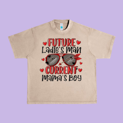 Future Ladies Man Current Mamas Boy Urban Heavy Tee Designed By Maliassmallbusiness