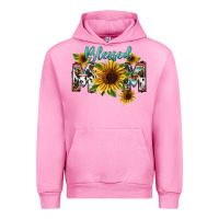 Fuchsia Pink Blessed mom Mother's Day Urban Hoodie - FaDigitalArtStudio
