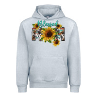 Heather Grey Blessed mom Mother's Day Urban Hoodie - FaDigitalArtStudio