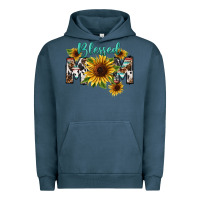 Pigment Midnight Navy Blessed mom Mother's Day Urban Hoodie - FaDigitalArtStudio