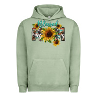 Pigment Oil Green Blessed mom Mother's Day Urban Hoodie - FaDigitalArtStudio