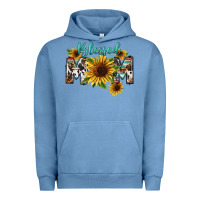 Pigment Pebble Blue Blessed mom Mother's Day Urban Hoodie - FaDigitalArtStudio
