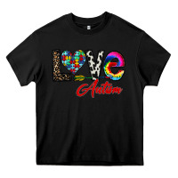 Black love autism Heavy Core Tee - CowhideDigitalArt