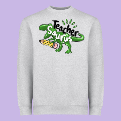 Teacher Saurus Heavyweight Sweatshirt Designed By Maliassmallbusiness