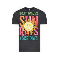 Vintage Black boat waves sun rays lake days Vintage Tee - JahusDesignShop