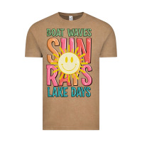 Vintage Coffee boat waves sun rays lake days Vintage Tee - JahusDesignShop