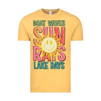 Vintage Mustard boat waves sun rays lake days Vintage Tee - JahusDesignShop