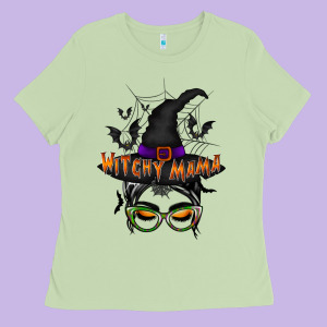 Withcy Mama Ladies Tee Designed By Racoondesign