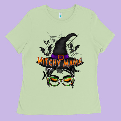 Withcy Mama Ladies Tee Designed By Racoondesign