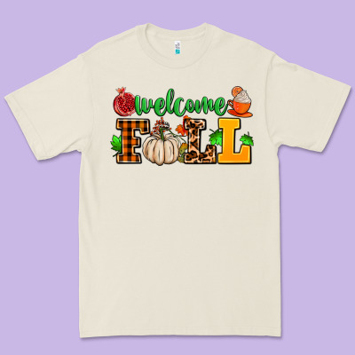Welcome Fall Premium Tee Designed By Adodesignshop