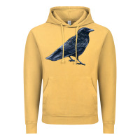 Vintage Mustard American Crow Vintage Hoodie - LillyAllenDesigns