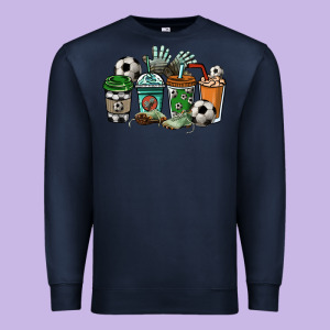Soccer Coffee Cups Premium Sweatshirt Designed By Howdyjamesfarm