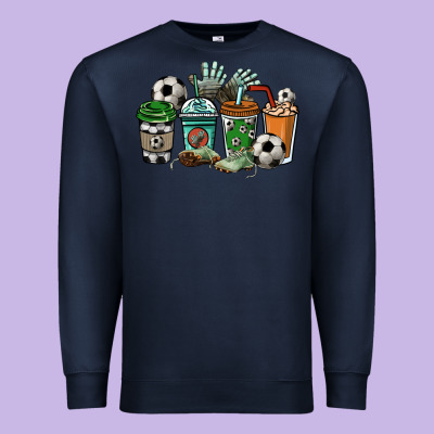 Soccer Coffee Cups Premium Sweatshirt Designed By Howdyjamesfarm