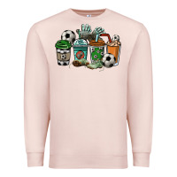 Pale Pink Soccer coffee cups Premium Sweatshirt - HowdyJamesFarm
