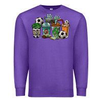 Purple Soccer coffee cups Premium Sweatshirt - HowdyJamesFarm