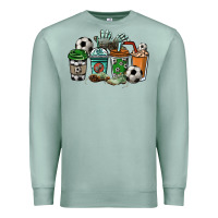 Seafoam Soccer coffee cups Premium Sweatshirt - HowdyJamesFarm