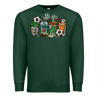 Sports Green Soccer coffee cups Premium Sweatshirt - HowdyJamesFarm
