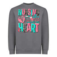 Storm nursing is a work of heart Heavyweight Sweatshirt - NancyCooperArtShop