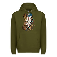 Army Green Lightning bolt Baseball Premium Hoodie - HowdyJamesFarm