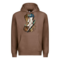 Chestnut Lightning bolt Baseball Premium Hoodie - HowdyJamesFarm