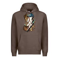 Coffee Lightning bolt Baseball Premium Hoodie - HowdyJamesFarm