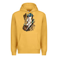 Mustard Lightning bolt Baseball Premium Hoodie - HowdyJamesFarm