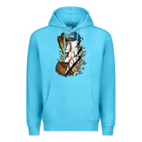 Ocean Blue Lightning bolt Baseball Premium Hoodie - HowdyJamesFarm