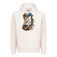Pale Pink Lightning bolt Baseball Premium Hoodie - HowdyJamesFarm