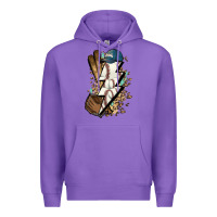 Purple Lightning bolt Baseball Premium Hoodie - HowdyJamesFarm