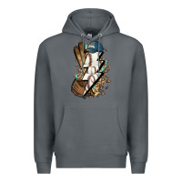 Rock Lightning bolt Baseball Premium Hoodie - HowdyJamesFarm