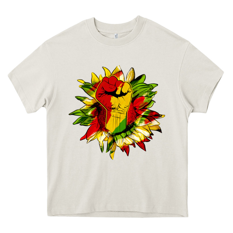 Juneteenth Sunflower Heavy Core Tee by HRA Design Shop | Teevron