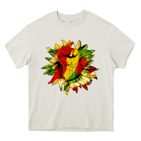 Cream juneteenth sunflower Heavy Core Tee - HRA Design Shop