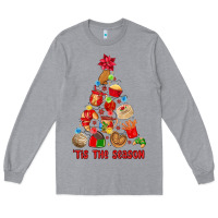 Heather Grey tis the season mexican christmas Long Sleeve Tee - MaliasSmallBusiness