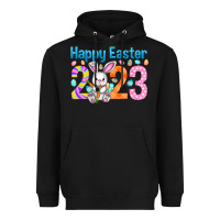 Black Happy Easter 2023 Easter Day Heavyweight Hoodie - HowdyJamesFarm