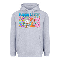 Heather Grey Happy Easter 2023 Easter Day Heavyweight Hoodie - HowdyJamesFarm