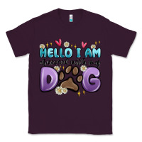 Plum hello i am obsessed with my dog Classic Tee - MaliasSmallBusiness