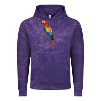 Cloud Purple Scarlet Macaw Parrot Vintage Hoodie - LillyAllenDesigns