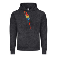 Vintage Black Scarlet Macaw Parrot Vintage Hoodie - LillyAllenDesigns