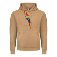 Vintage Camel Scarlet Macaw Parrot Vintage Hoodie - LillyAllenDesigns