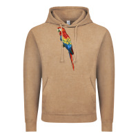 Vintage Coffee Scarlet Macaw Parrot Vintage Hoodie - LillyAllenDesigns