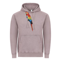 Vintage Zinc Scarlet Macaw Parrot Vintage Hoodie - LillyAllenDesigns