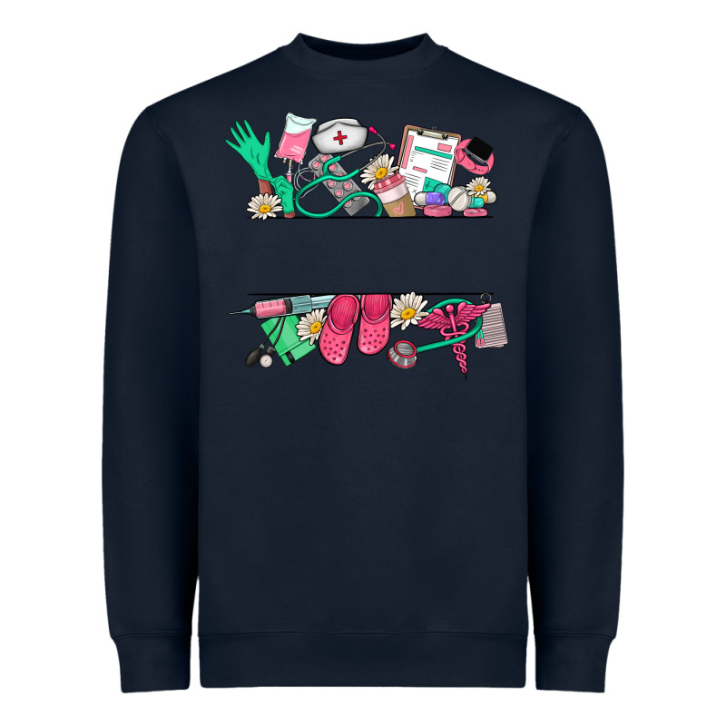 Custom Name Nurse Heavyweight Sweatshirt by NancyCooperArtShop | Teevron