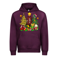 Mauve Wine christmas with american football trees bbs Urban Hoodie - BundleAndBundleShop