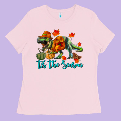 T- Rex Tis The Season Ladies Tee Designed By Ranaportraitstore