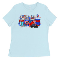 Baby Blue american drink Ladies Tee - RacoonDesign